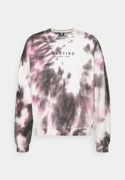 Kaotiko CREW TIE DYE - Sweatshirt - Black/white