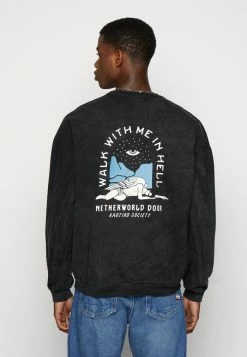 Kaotiko CREW WASHED NETHERWORLD DOOR UNISEX - Sweatshirt - Black