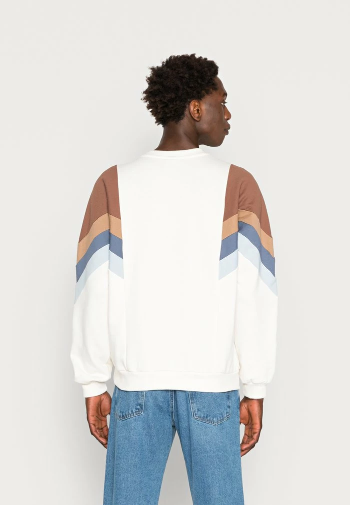 CREW SEATTLE UNISEX - Sweatshirt - ivory/brown/prusia Kaotiko CREW SEATTLE UNISEX - Sweatshirt - Ivory/brown/prusia -Kaotiko Shop 9158c1999a7f42b88f9c99bf58bf94d4