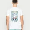 Kaotiko WASHED FEEL THE POWER - Print T-shirt - White