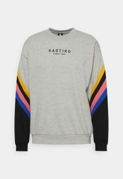 Kaotiko CREW WALKER UNISEX - Sweatshirt - Grey/mostaza/black