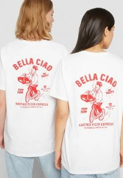 Kaotiko WASHED BELLA CIAO - Print T-shirt - White -Kaotiko Shop 93af3088225043fabf70ec487707df71