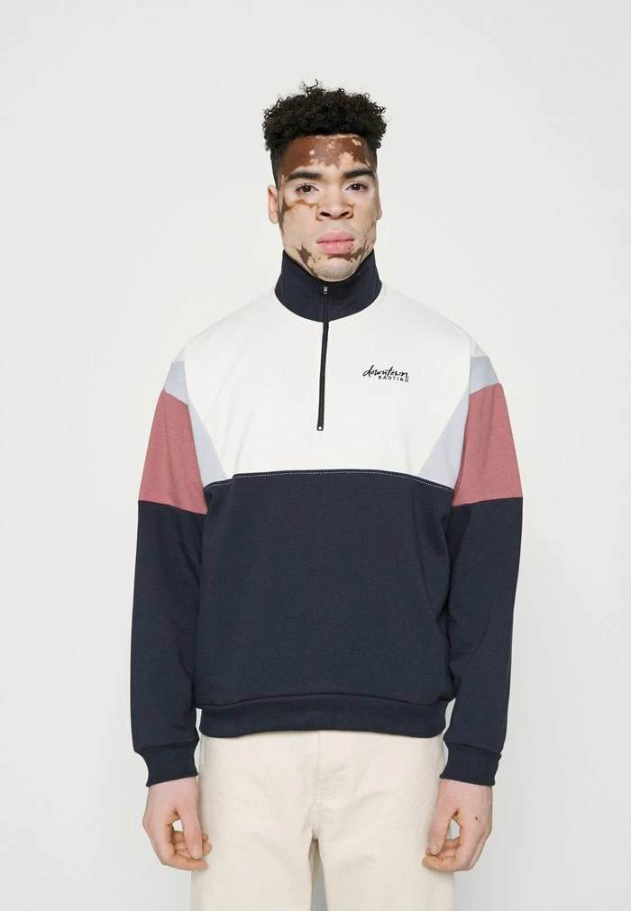 CREW COLIN - Sweatshirt - navy/baby blue Kaotiko CREW COLIN - Sweatshirt - Navy/baby Blue -Kaotiko Shop 9eab1ebcc87d45f4936872fe6b2945f2