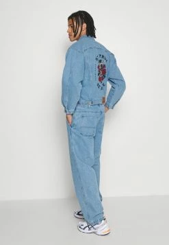 Kaotiko JACKET VINTAGE STAY TRUE UNISEX - Denim Jacket - Blue