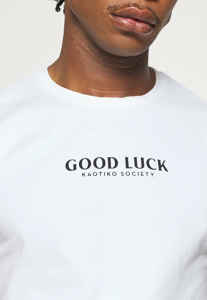 UNISEX GOOD LUCK - Print T-shirt - white Kaotiko UNISEX GOOD LUCK - Print T-shirt - White -Kaotiko Shop a22798cb829f4376b5510d004460033b