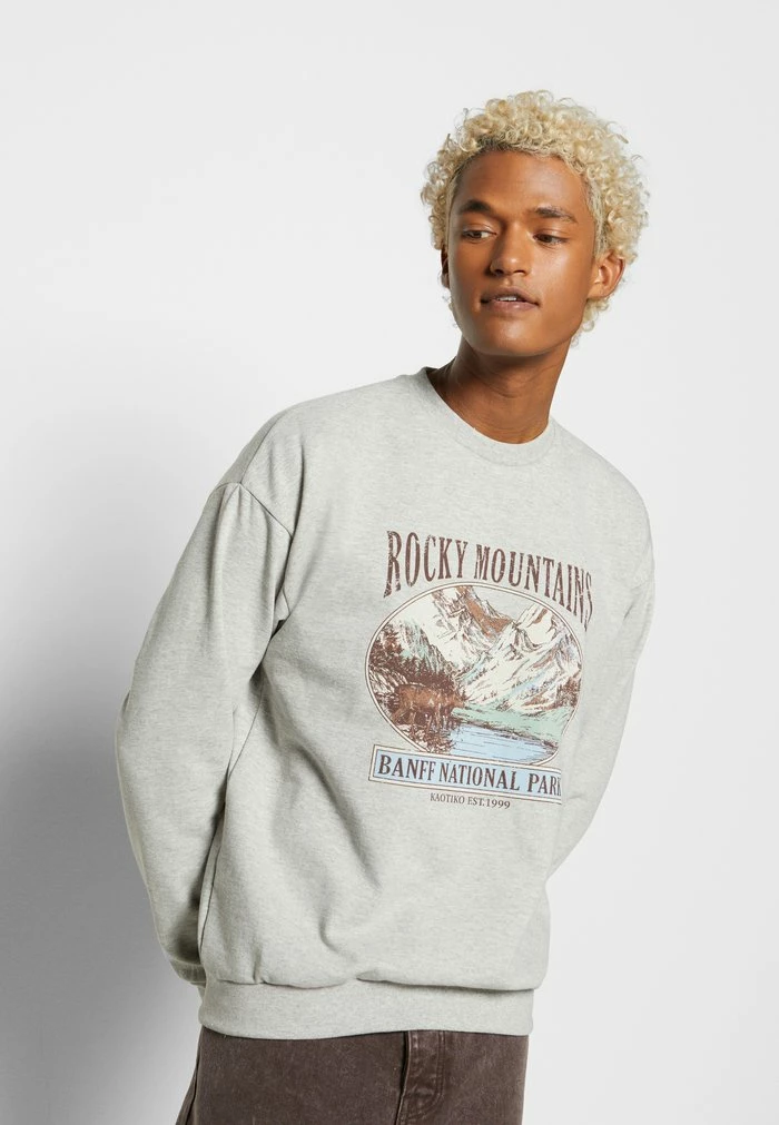CREW ROCKS MOUNTAINS UNISEX - Sweatshirt - grey Kaotiko CREW ROCKS MOUNTAINS UNISEX - Sweatshirt - Grey -Kaotiko Shop a34604c6d2154a7d84cbe0815ed3b2fb