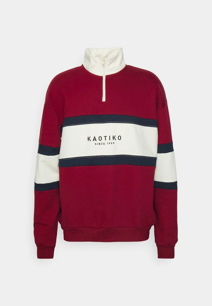 CREW BERWIN UNISEX - Sweatshirt - burgundy/navy/ivory Kaotiko CREW BERWIN UNISEX - Sweatshirt - Burgundy/navy/ivory -Kaotiko Shop a52291dc86394a338e0b0c1a07eb631a