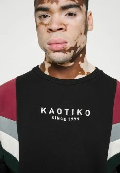 Kaotiko CREW SEATTLE - Sweatshirt - Black/burgundy -Kaotiko Shop a6683de6676e490180208af912b997d5