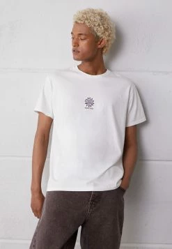 Kaotiko WASHED AZTEC GOD UNISEX - Print T-shirt - White