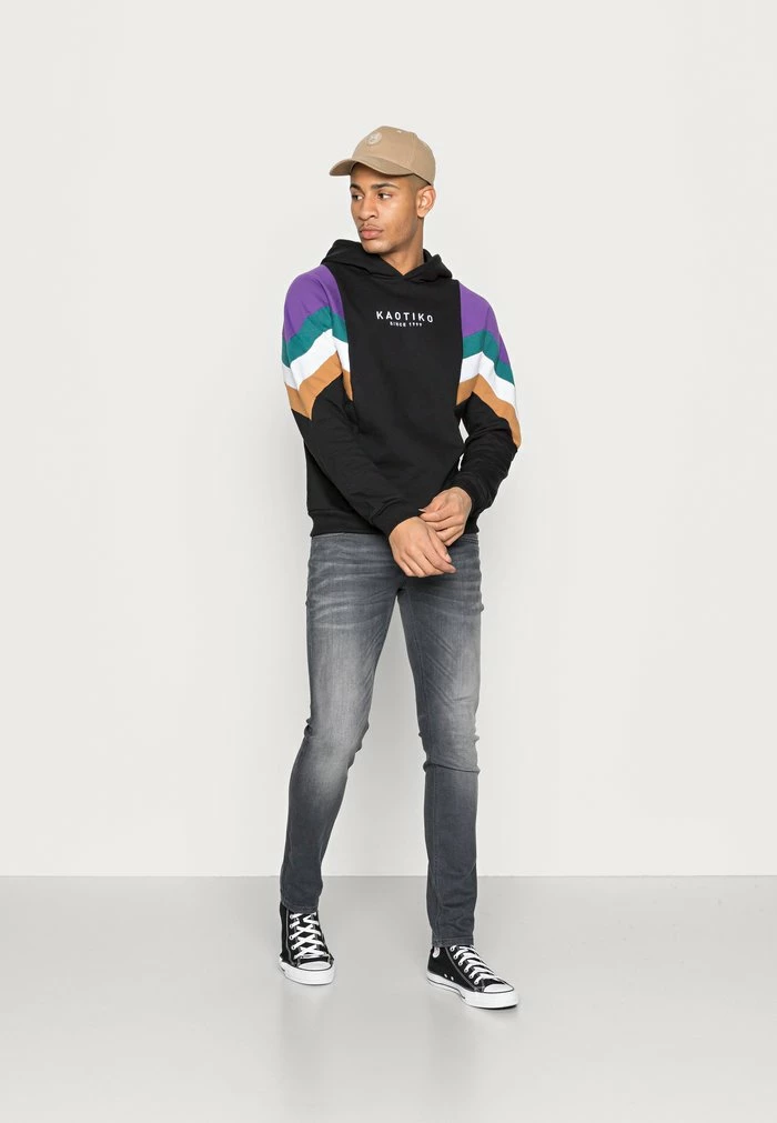 CAP EWAN UNISEX - Hoodie - black/purple/jade Kaotiko CAP EWAN UNISEX - Hoodie - Black/purple/jade -Kaotiko Shop ab71fedce8ba45d6bf23b08ce4ca1031