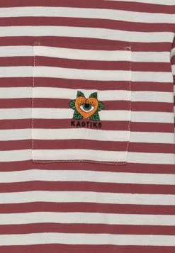 Kaotiko STRIPED HEARTS UNISEX - Long Sleeved Top - Burgundy -Kaotiko Shop add0d07c76c74f17bb9451cb2f850fd5