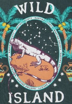 Kaotiko TIE DYE WILD ISLAND - Print T-shirt - Petrol 2 Kaotiko TIE DYE WILD ISLAND - Print T-shirt - Petrol -Kaotiko Shop afac5c606e5b407196eb265b8dcdbd70