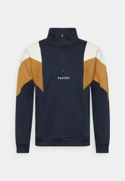 Kaotiko CREW BRENDAN UNISEX - Sweatshirt - Navy/ivory/avellana