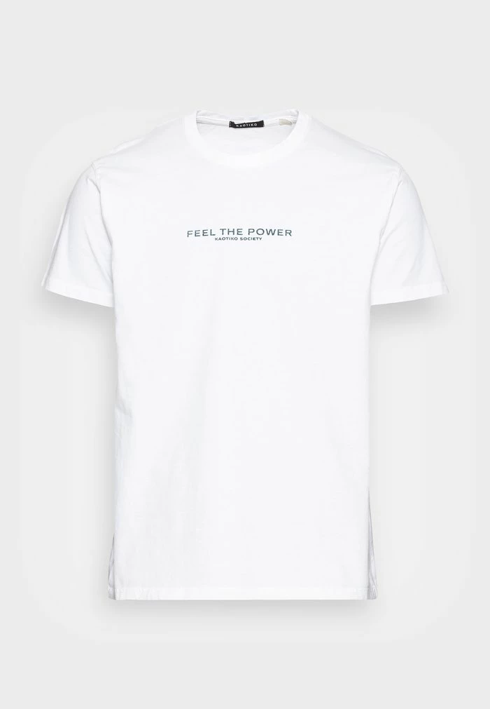 WASHED FEEL THE POWER - Print T-shirt - white Kaotiko WASHED FEEL THE POWER - Print T-shirt - White -Kaotiko Shop b19c34faf4b244d396e884db29cbc3c2