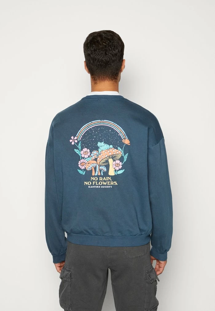 CREW WASHED HAPPY FROG UNISEX - Sweatshirt - navy Kaotiko CREW WASHED HAPPY FROG UNISEX - Sweatshirt - Navy -Kaotiko Shop b1f1cea742684b189e383fd6e67f84b6