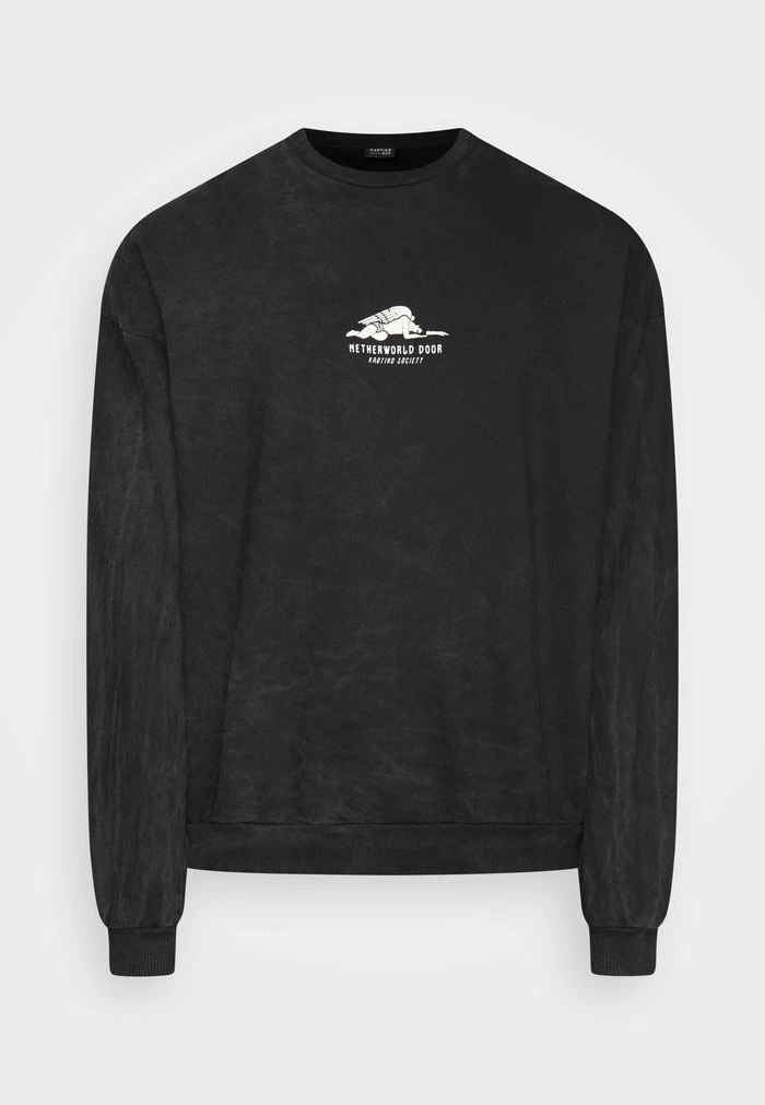 CREW WASHED NETHERWORLD DOOR UNISEX - Sweatshirt - black Kaotiko CREW WASHED NETHERWORLD DOOR UNISEX - Sweatshirt - Black -Kaotiko Shop b275a6006c4544aa962961594a603378