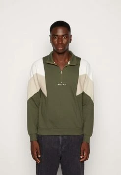 Kaotiko CREW BRENDAN - Sweatshirt - Army/ivory/beige