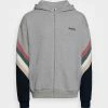 Kaotiko CREM WALKER UNISEX - Zip-up Sweatshirt - Grey/burg/beige