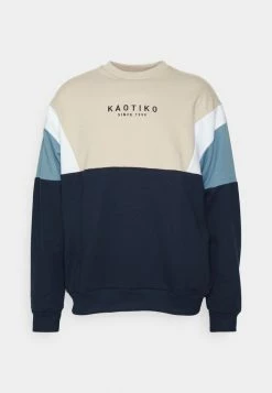 Kaotiko CREW ANSEL UNISEX - Zip-up Sweatshirt - Navy/beige/white -Kaotiko Shop b818e0874c1a4c73a2775bda5aee54b0