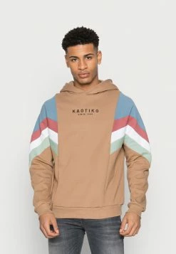 Kaotiko CAP EWAN UNISEX - Hoodie - Sand/fly Blue/burgundy