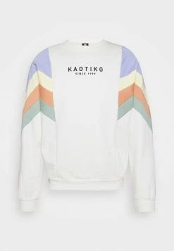 Kaotiko CREW SEATTLE UNISEX - Sweatshirt - Marfil/grape/yellow/skin/fresh Green
