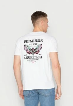 Kaotiko WASHED LOVE CLUB UNISEX - Print T-shirt - White