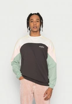 Kaotiko CREW DRU - Sweatshirt - Marfil/ Dark Grey/ Yellow