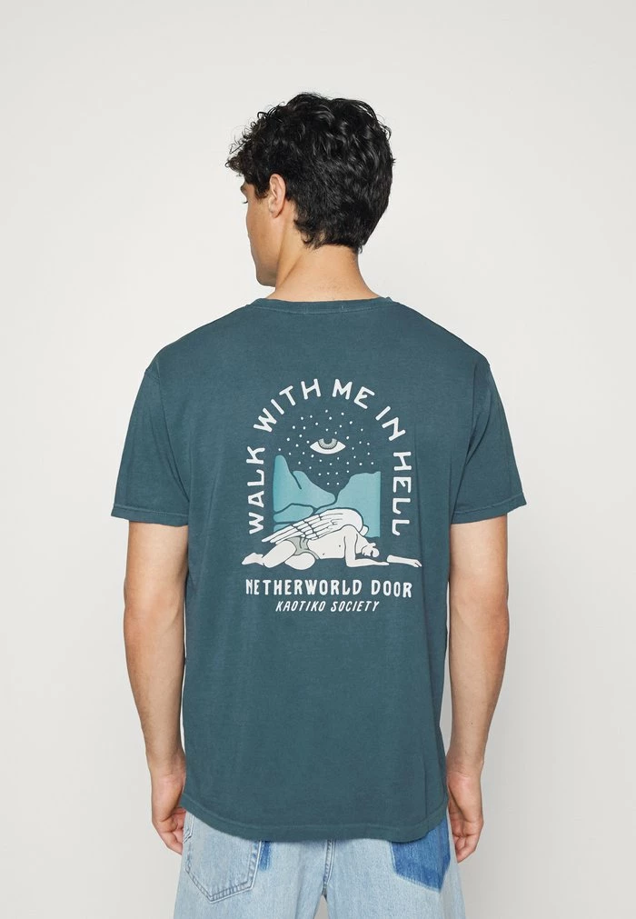 WASHED NETHERWORLD DOOR UNISEX - Print T-shirt - navy Kaotiko WASHED NETHERWORLD DOOR UNISEX - Print T-shirt - Navy -Kaotiko Shop c63a3a9f9b1247bcb82d6697a7b6c46d