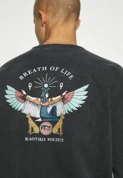 Kaotiko CREW WASHED ISIS UNISEX - Sweatshirt - Black -Kaotiko Shop c7286d4f99474437ae94538d9709f40b