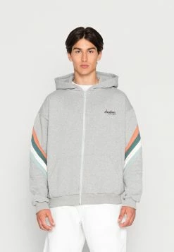Kaotiko CREM WALKER UNISEX - Zip-up Sweatshirt - Grey/apricot/cloud