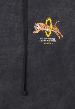 Kaotiko SUD CAP FIRE TIGER UNISEX - Sweatshirt - Black 2 Kaotiko SUD CAP FIRE TIGER UNISEX - Sweatshirt - Black -Kaotiko Shop c8dbf9f07d9f412bb4457bc38993aff4