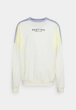 Kaotiko CREW SPIKE UNISEX - Sweatshirt - Ivory/yellow/grape/