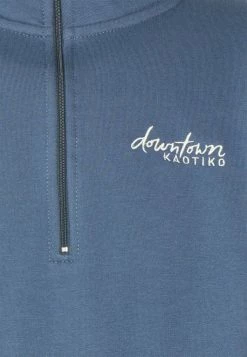 Kaotiko CREW JEAN BAHAMAS - Zip-up Sweatshirt - Prusia/grey/beige -Kaotiko Shop cca33423d6b442898bfe7f2565a6d8b3