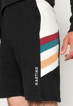 Kaotiko BERMUDA ANAKIN - Tracksuit Bottoms - Black/marfil/red -Kaotiko Shop cf59fa4edab74d4baed04ead9e7b94e5