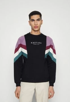 Kaotiko CREW SEATTLE - Zip-up Sweatshirt - Black/purple/dark Burgundy