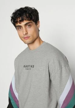 Kaotiko CREW WALKER UNISEX - Sweatshirt - Grey/white/lila -Kaotiko Shop d9913ecf58e241caa65449c26c732ccd