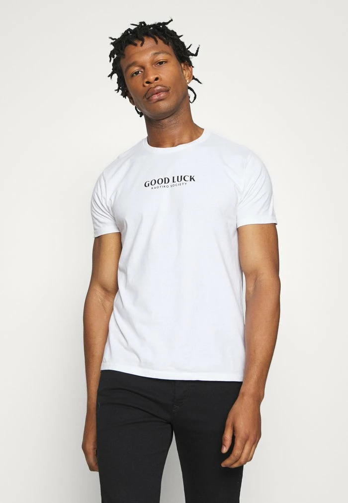 UNISEX GOOD LUCK - Print T-shirt - white Kaotiko UNISEX GOOD LUCK - Print T-shirt - White -Kaotiko Shop dde32515460a431a91872f8fd6b06d22
