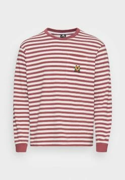 Kaotiko STRIPED HEARTS UNISEX - Long Sleeved Top - Burgundy