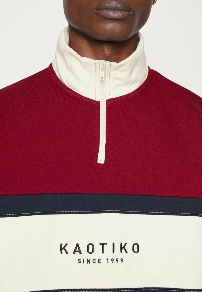 CREW BERWIN UNISEX - Sweatshirt - burgundy/navy/ivory Kaotiko CREW BERWIN UNISEX - Sweatshirt - Burgundy/navy/ivory -Kaotiko Shop e0150e49e72e4b3ea63adc1050877629