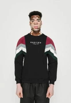 Kaotiko CREW SEATTLE - Sweatshirt - Black/burgundy