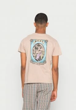 Kaotiko WASHED FEEL THE POWER UNISEX - Print T-shirt - Hueso