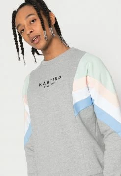 Kaotiko CREW SEATTLE - Sweatshirt - Grey/ Soft Green -Kaotiko Shop e69fa7b3e4c7460080e1fcecbef4a271