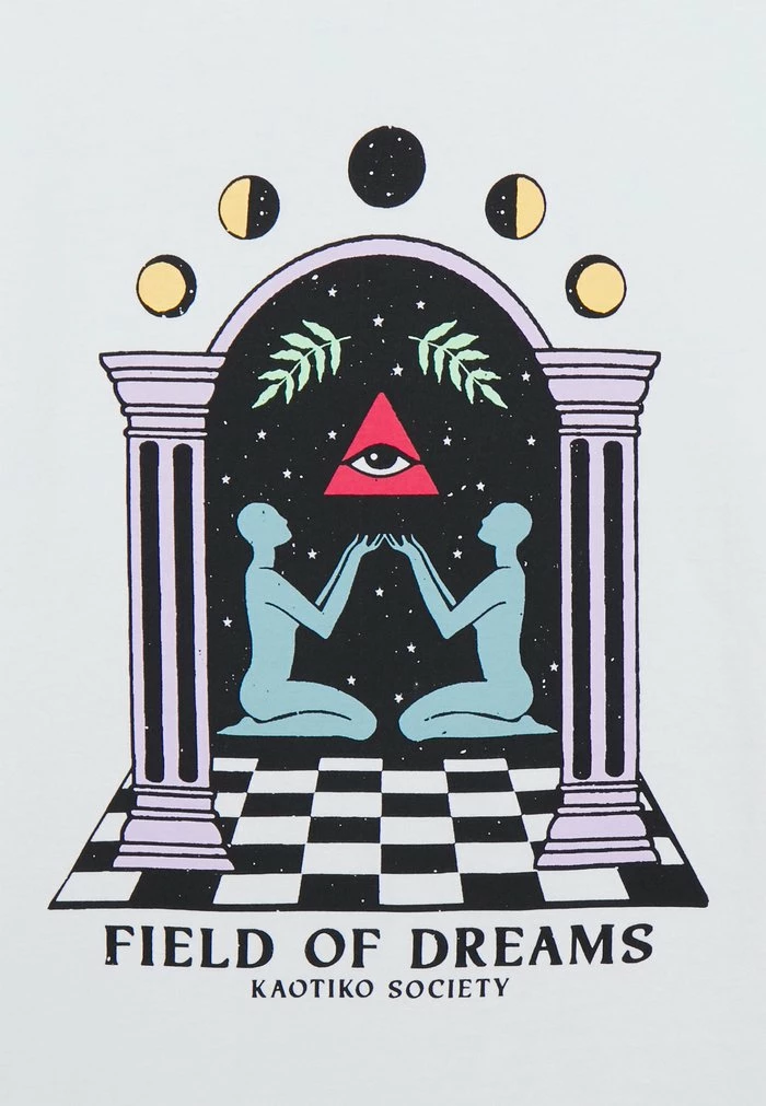 WASHED VISION UNISEX - Print T-shirt - white Kaotiko WASHED VISION UNISEX - Print T-shirt - White -Kaotiko Shop e78b9d1d2a2b429a99df9e7f789f53ab