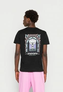 Kaotiko WASHED BOMB DYSTOPIA UNISEX - Print T-shirt - Black