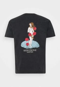 Kaotiko WASHED VENUS ROSES - Print T-shirt - Black Acid Wash -Kaotiko Shop e7fe2c6156aa44a8aeed51aef97f8e70
