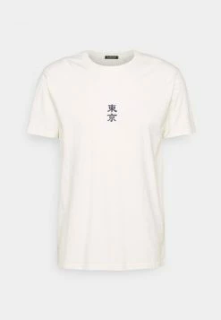 Kaotiko WASHED JAPANES FLOWER IVORY - Print T-shirt - Ivory