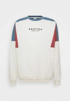 Kaotiko CREW SPIKE - Sweatshirt - Ivory/burgundy