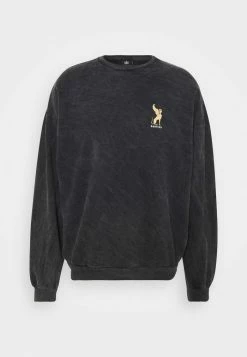 Kaotiko CREW WASHED LION - Sweatshirt - Black