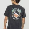 Kaotiko CAMISETA TIE DYE WILD ISLAND - Print T-shirt - Tie Dye Black
