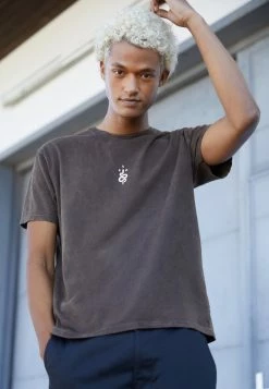 Kaotiko WASHED PALM VIBES UNISEX - Print T-shirt - Brown